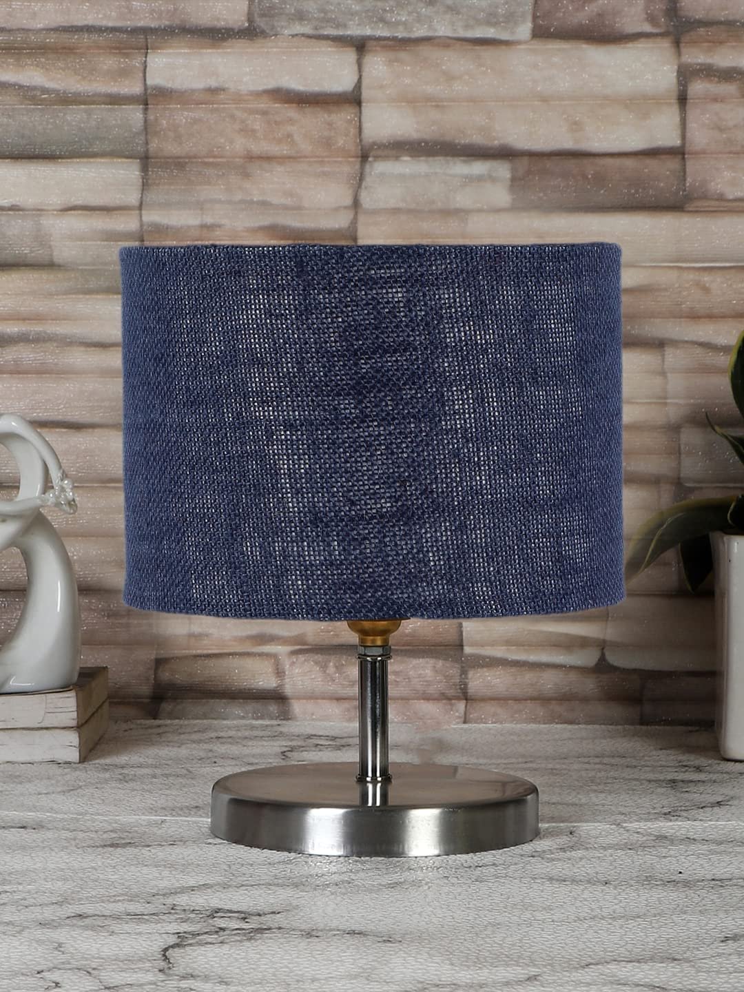 Blue Jute Table lamp with Steel Base -68