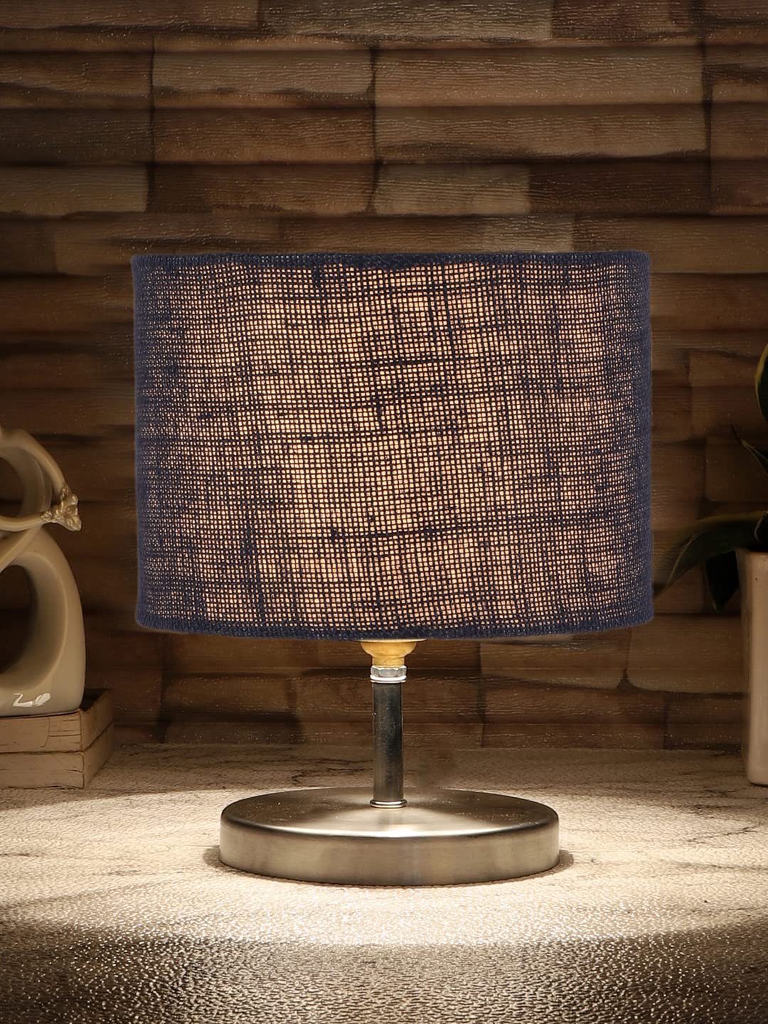 Blue Jute Table lamp with Steel Base -68