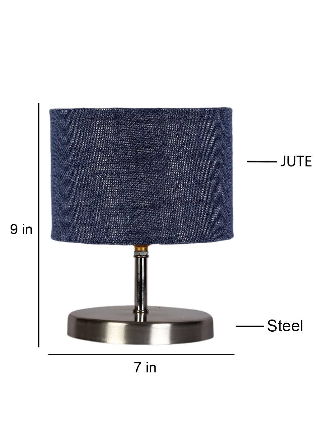 Blue Jute Table lamp with Steel Base -68