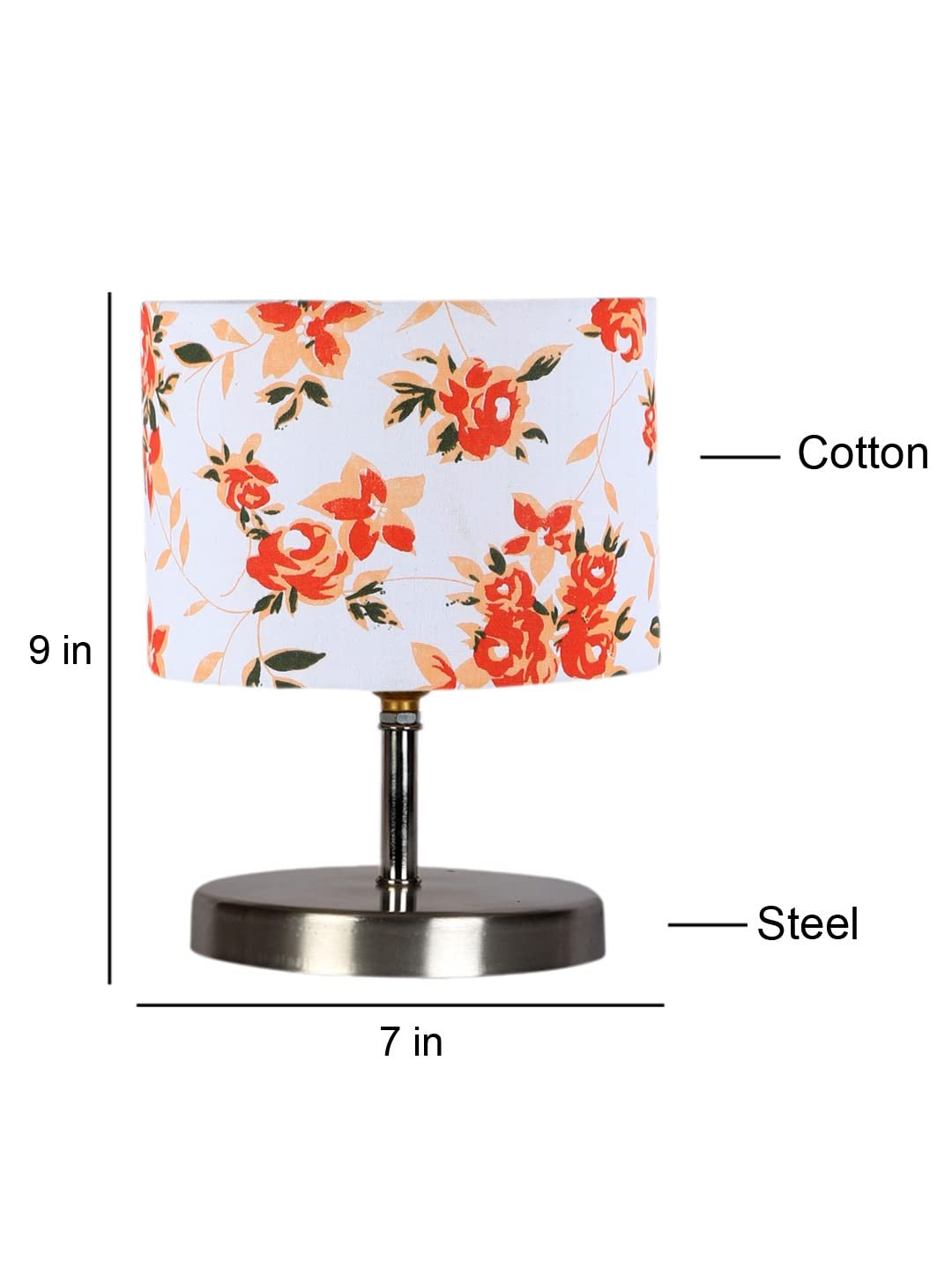 Multicolor Cotton Table lamp with Steel Base -69