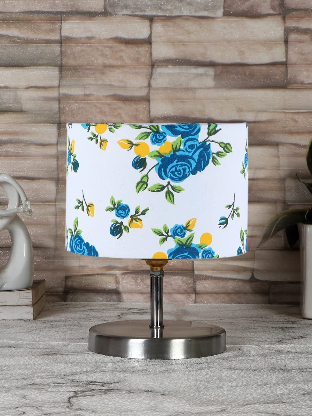 Multicolor Cotton Table lamp with Steel Base -70