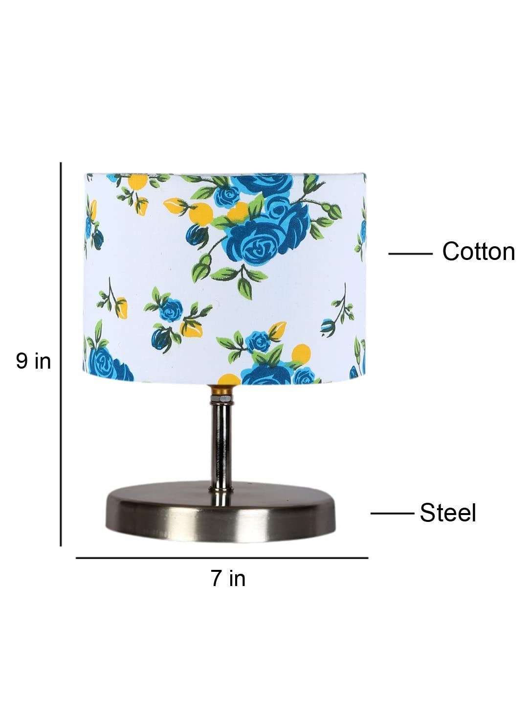 Multicolor Cotton Table lamp with Steel Base -70