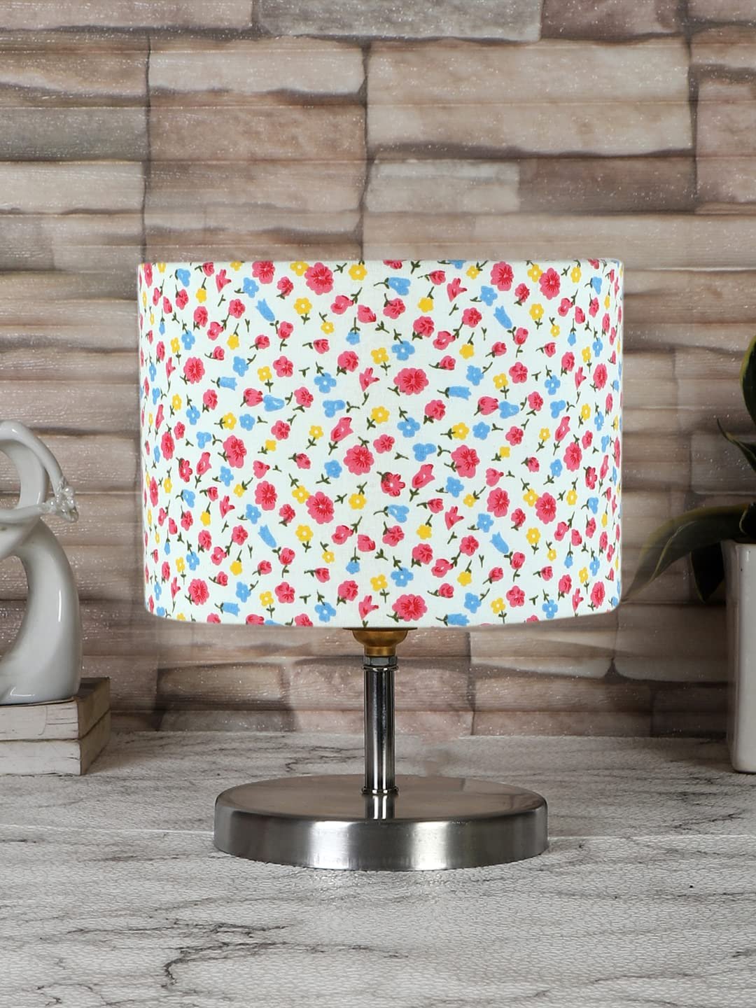 Multicolor Cotton Table lamp with Steel Base -71