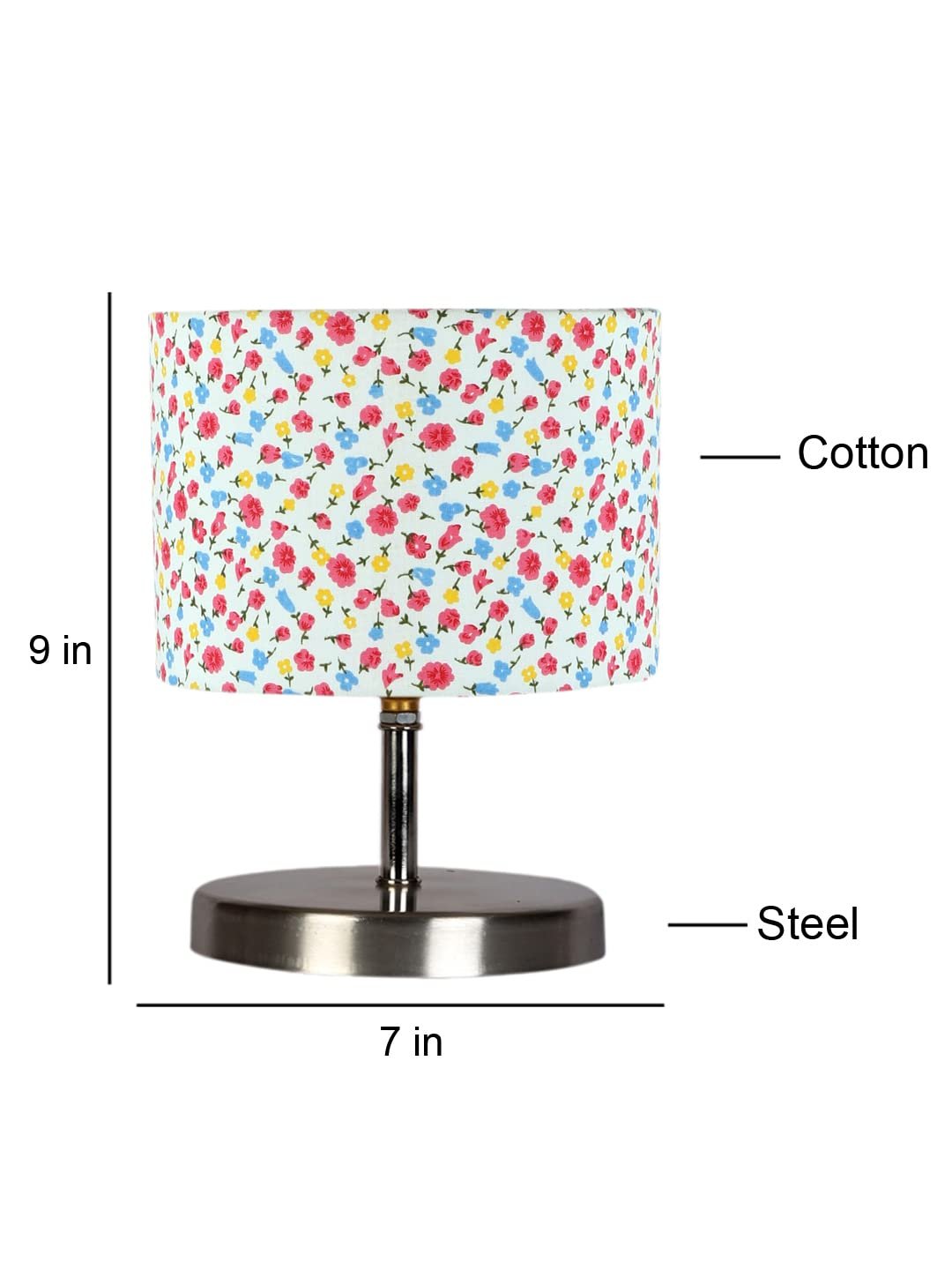 Multicolor Cotton Table lamp with Steel Base -71
