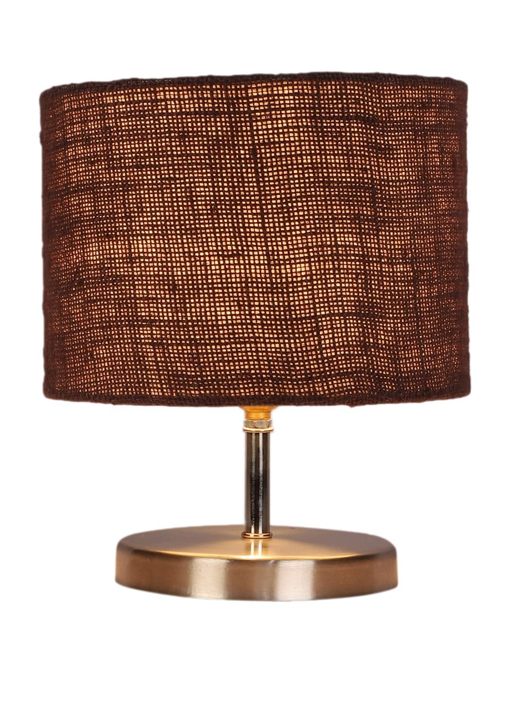 Brown Jute Table Lamp with Steel Base -73
