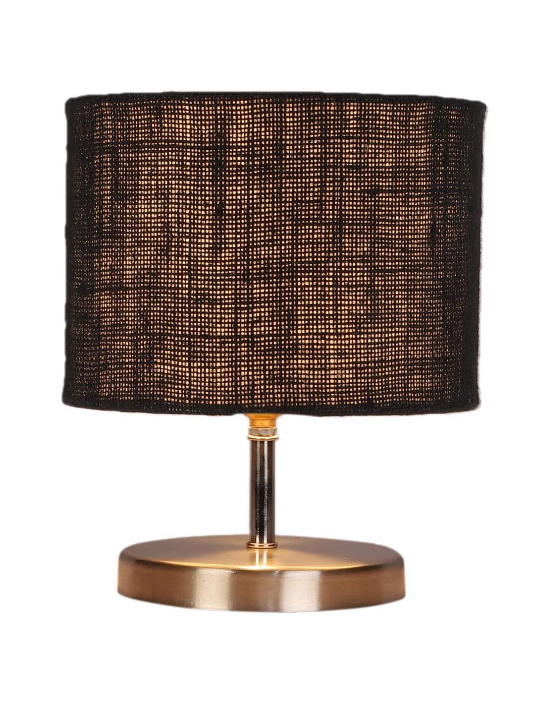 Black Jute Table Lamp with Steel Base -74