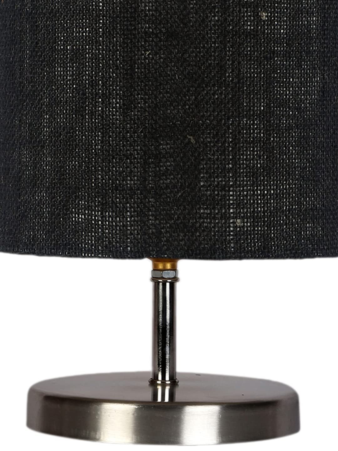 Black Jute Table Lamp with Steel Base -74