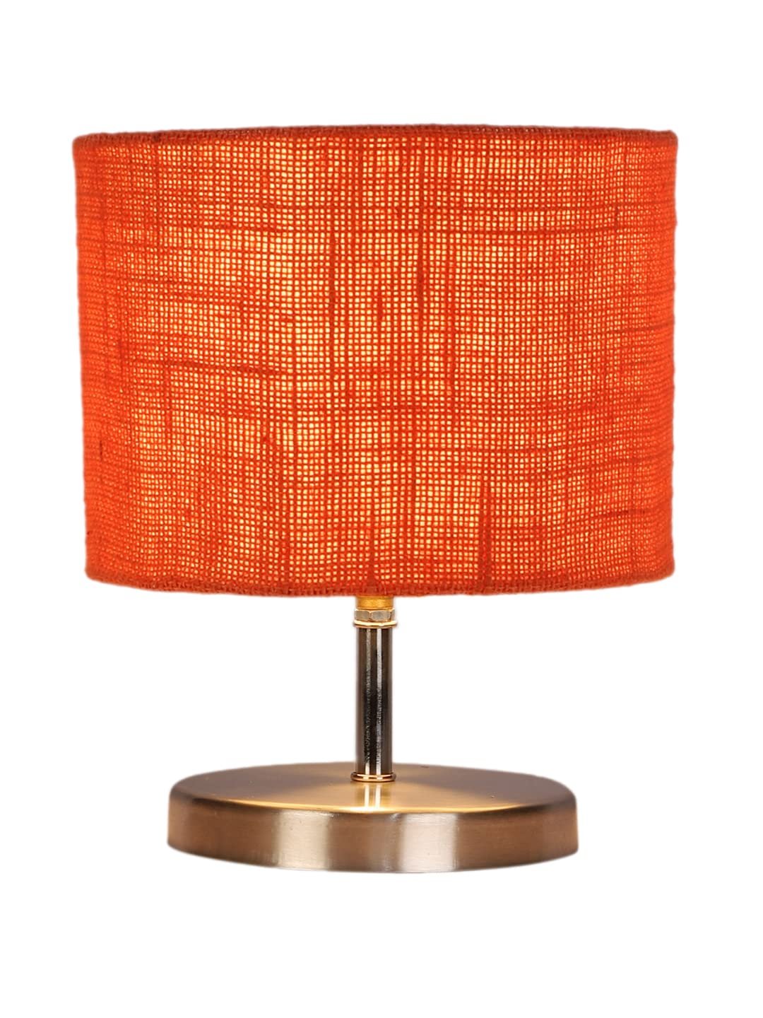 Orange Jute Table Lamp with Steel Base -75