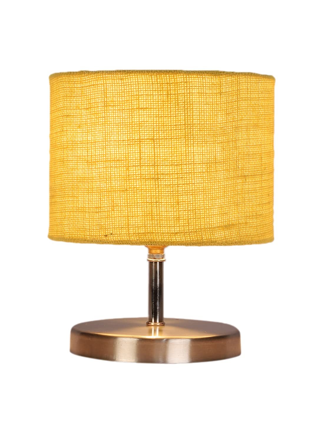 Yellow Jute Table Lamp with Steel Base -77