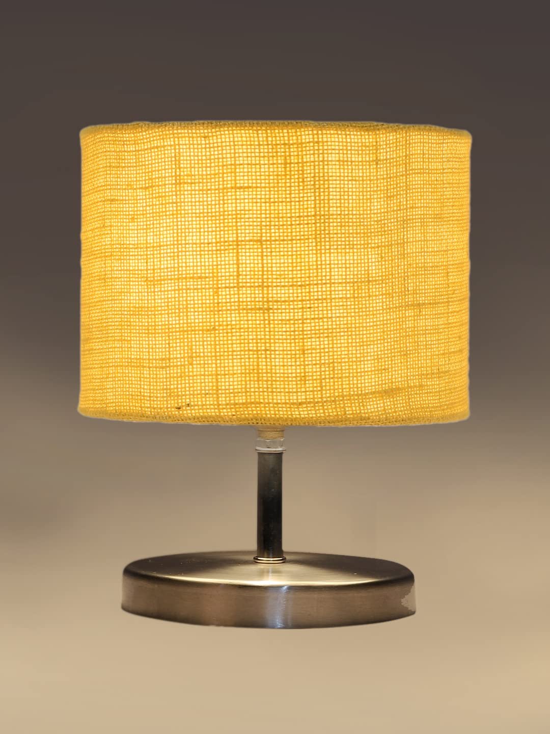 Yellow Jute Table Lamp with Steel Base -77