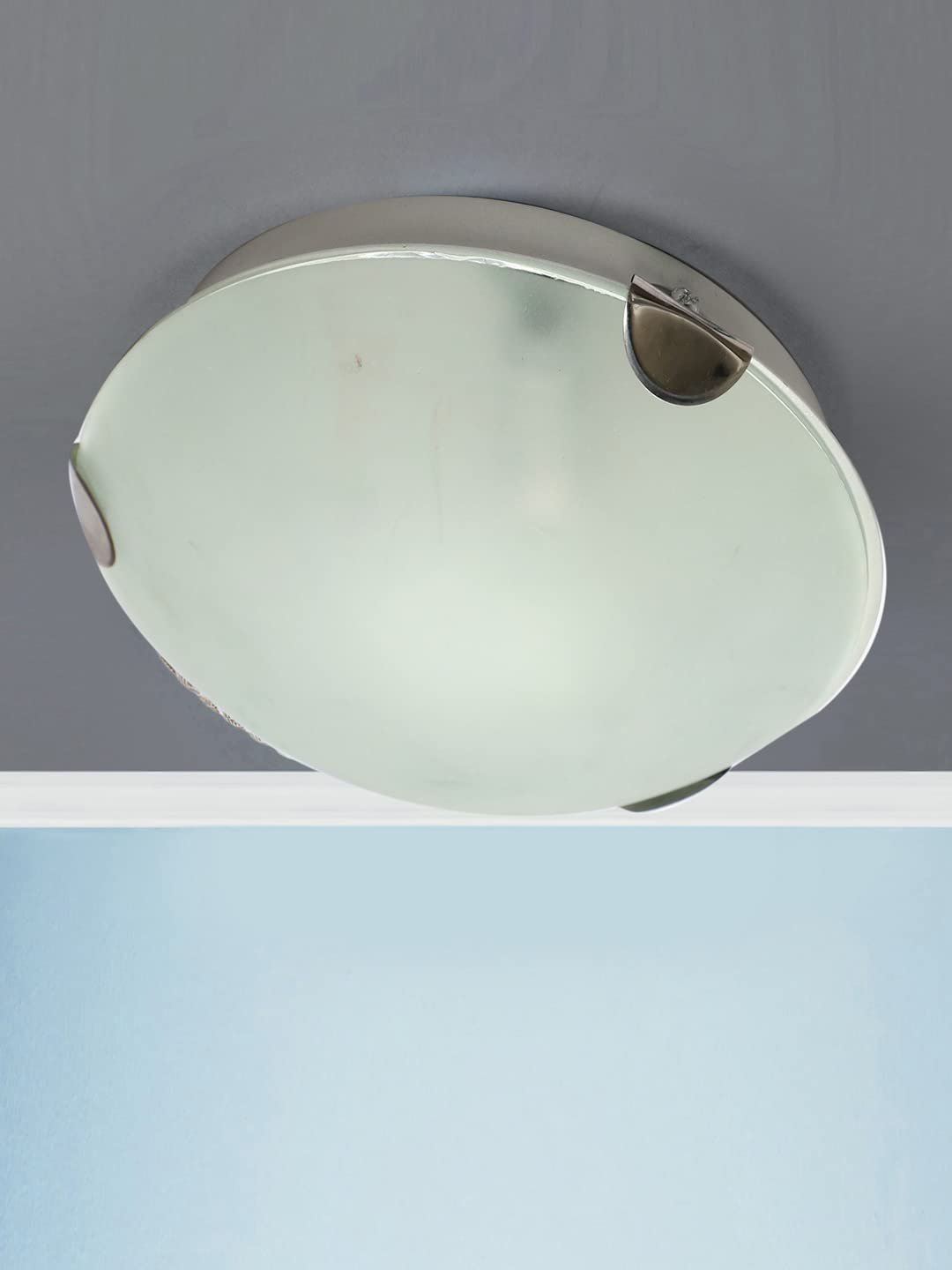 Milky Glass Round Flush Mounted Wall Lamp (T04)