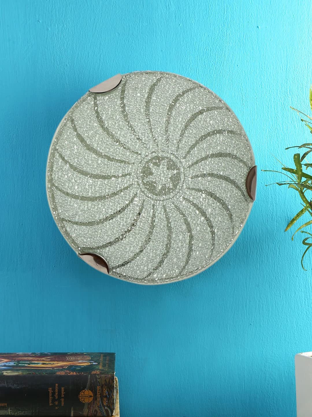 Glass Round Flush Mounted Wall Lamp (T08)