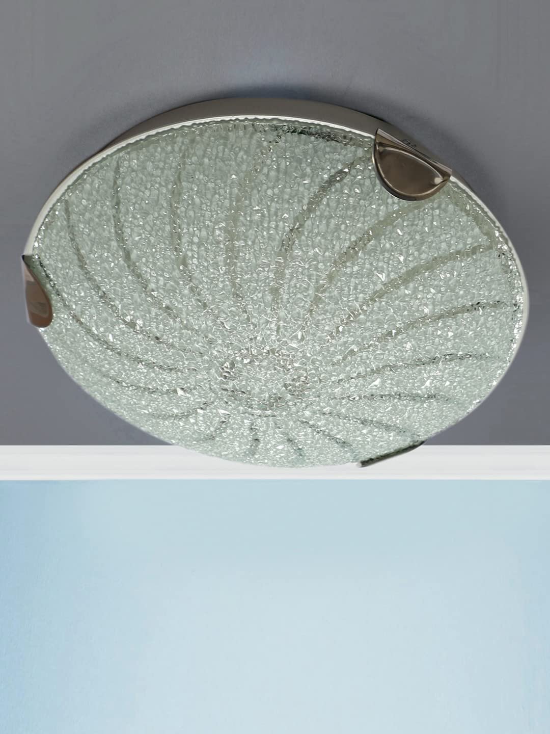 Glass Round Flush Mounted Wall Lamp (T08)