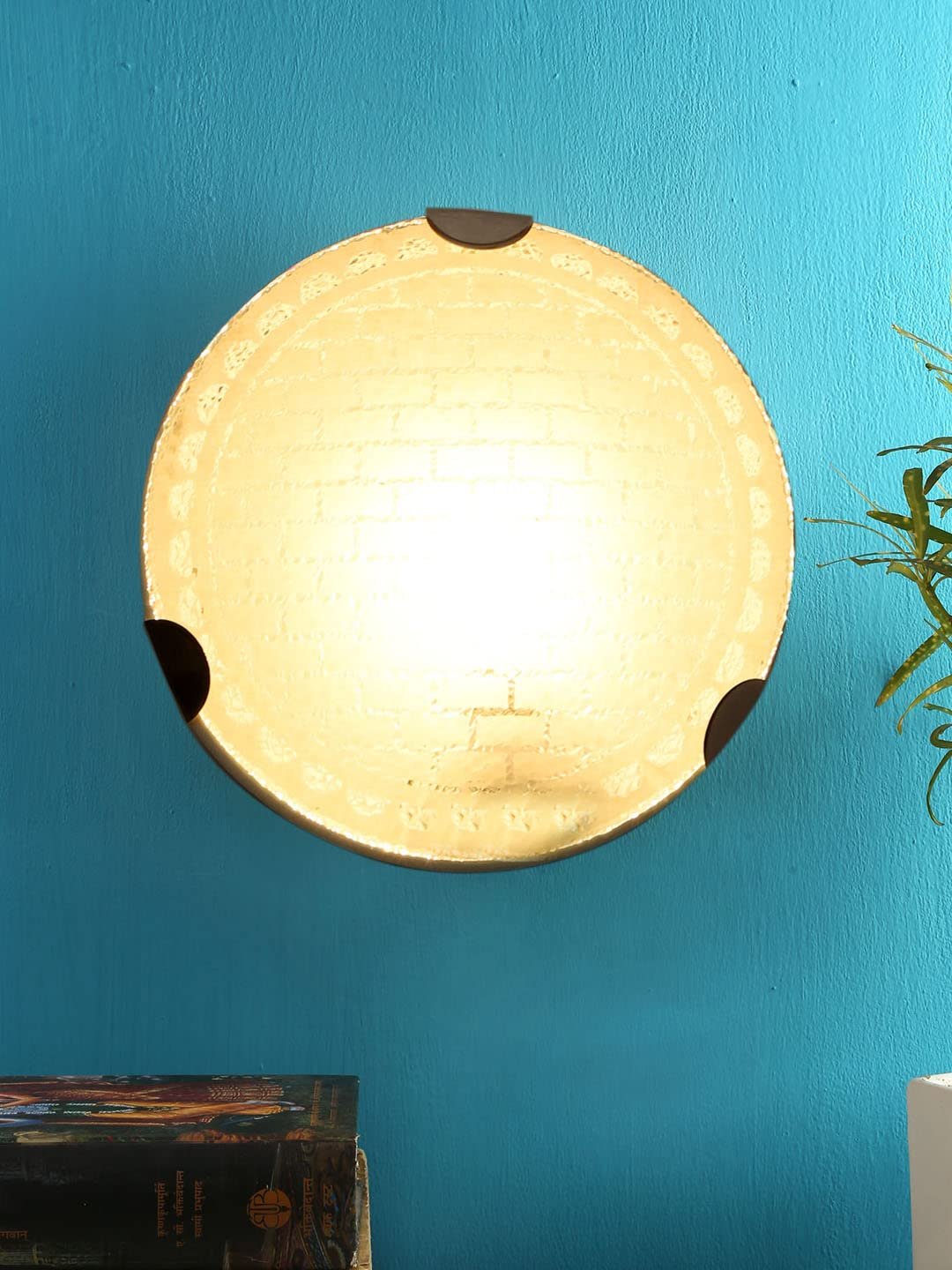 Glass Round Flush Mounted Wall Lamp (T09)