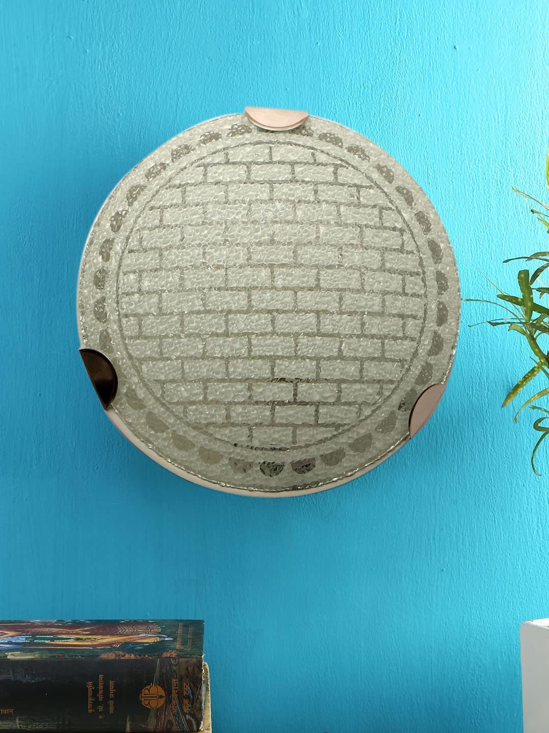 Glass Round Flush Mounted Wall Lamp (T09)