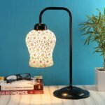 Mosaic Multicolor Glass Table LAMP with Black Base