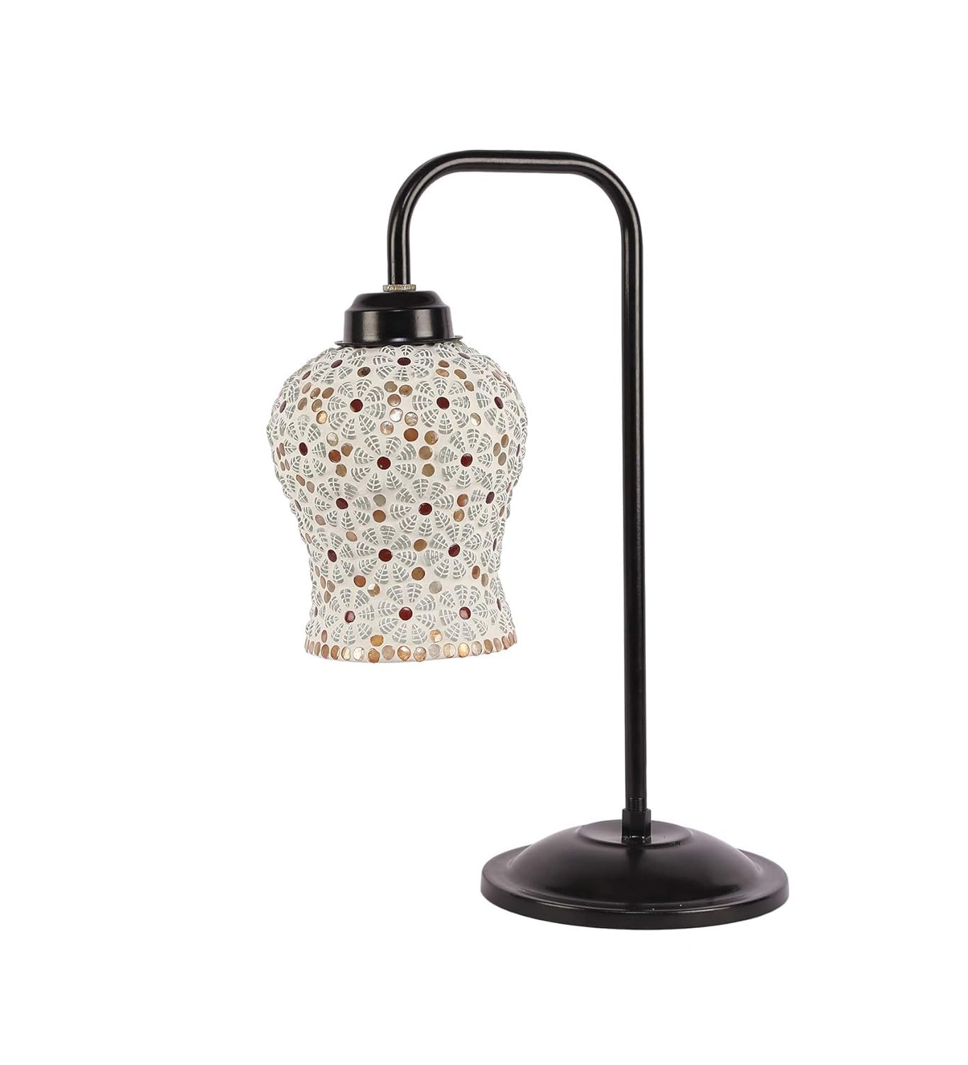 Mosaic Multicolor Glass Table LAMP with Black Base