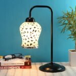 Mosaic Multicolor Glass Table LAMP with Black Base
