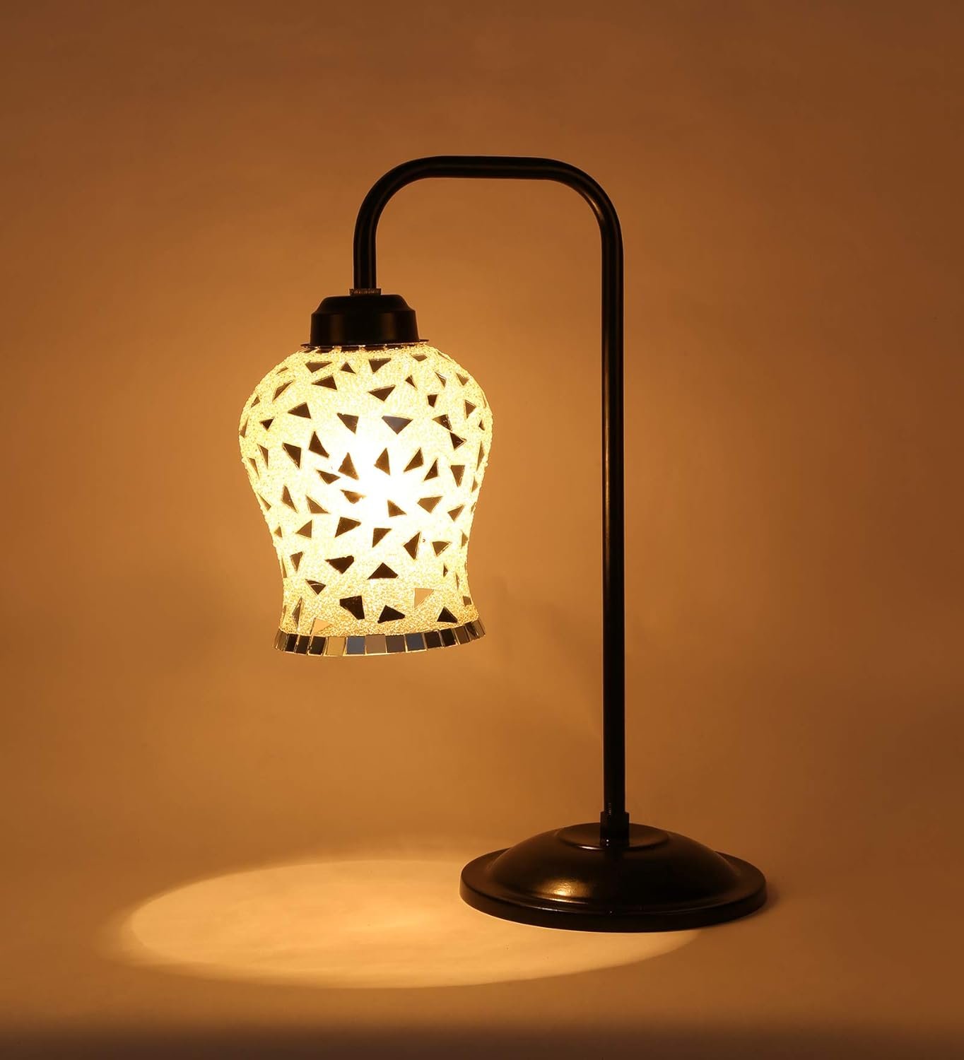 Mosaic Multicolor Glass Table LAMP with Black Base