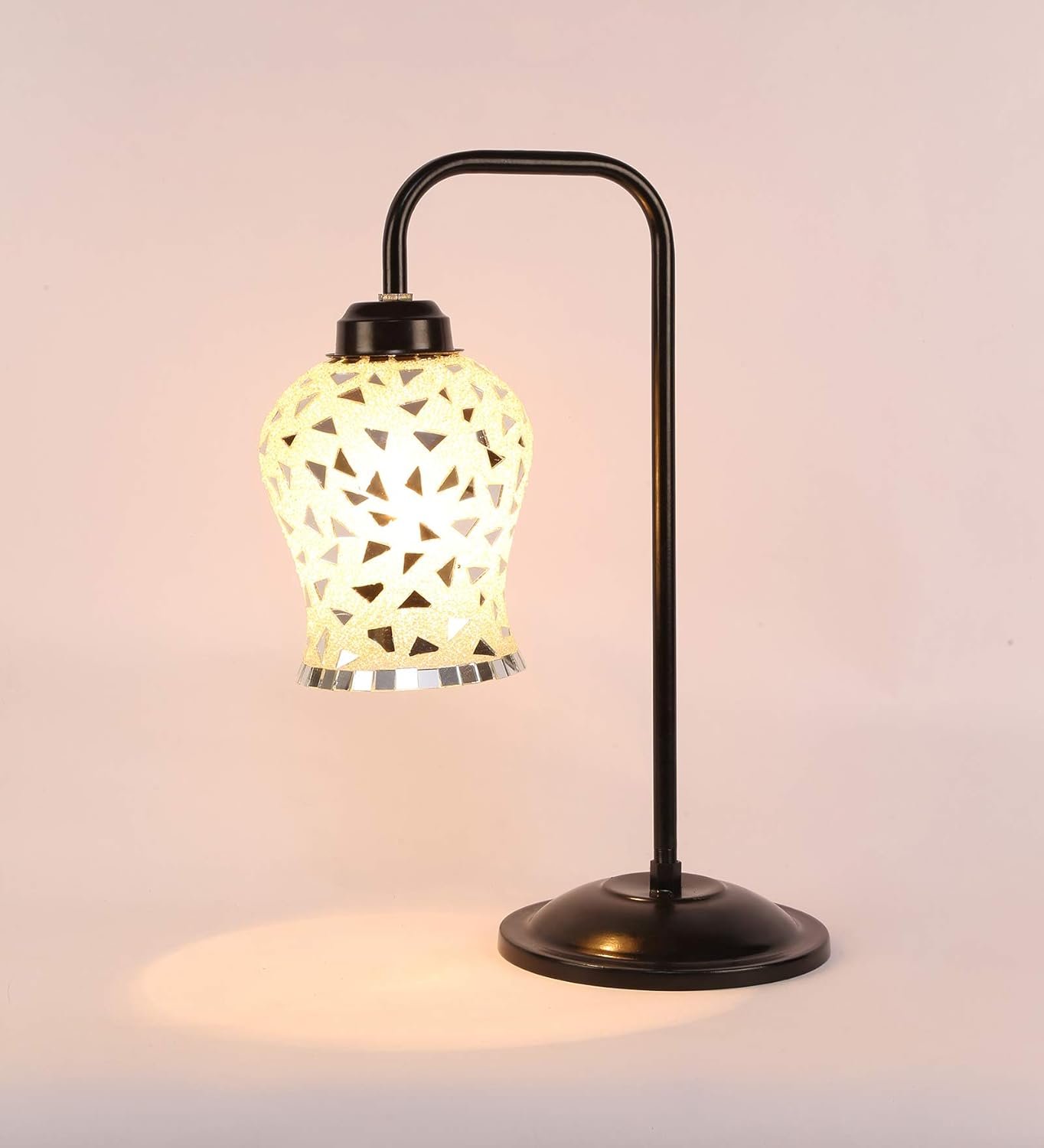 Mosaic Multicolor Glass Table LAMP with Black Base