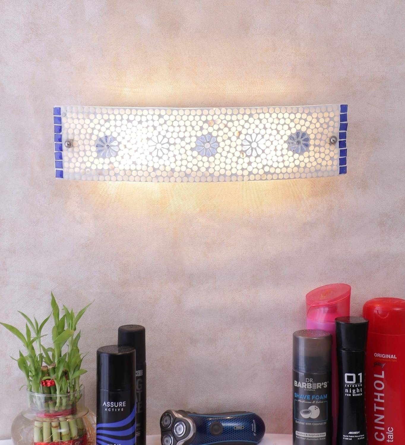 UB30, Mosaic Multicolor Glass Bathroom Light for wash Basin & Mirror