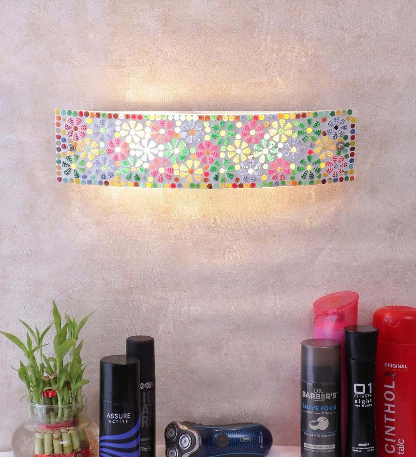 Mosaic Multicolor Glass Bathroom Light for wash Basin & Mirror