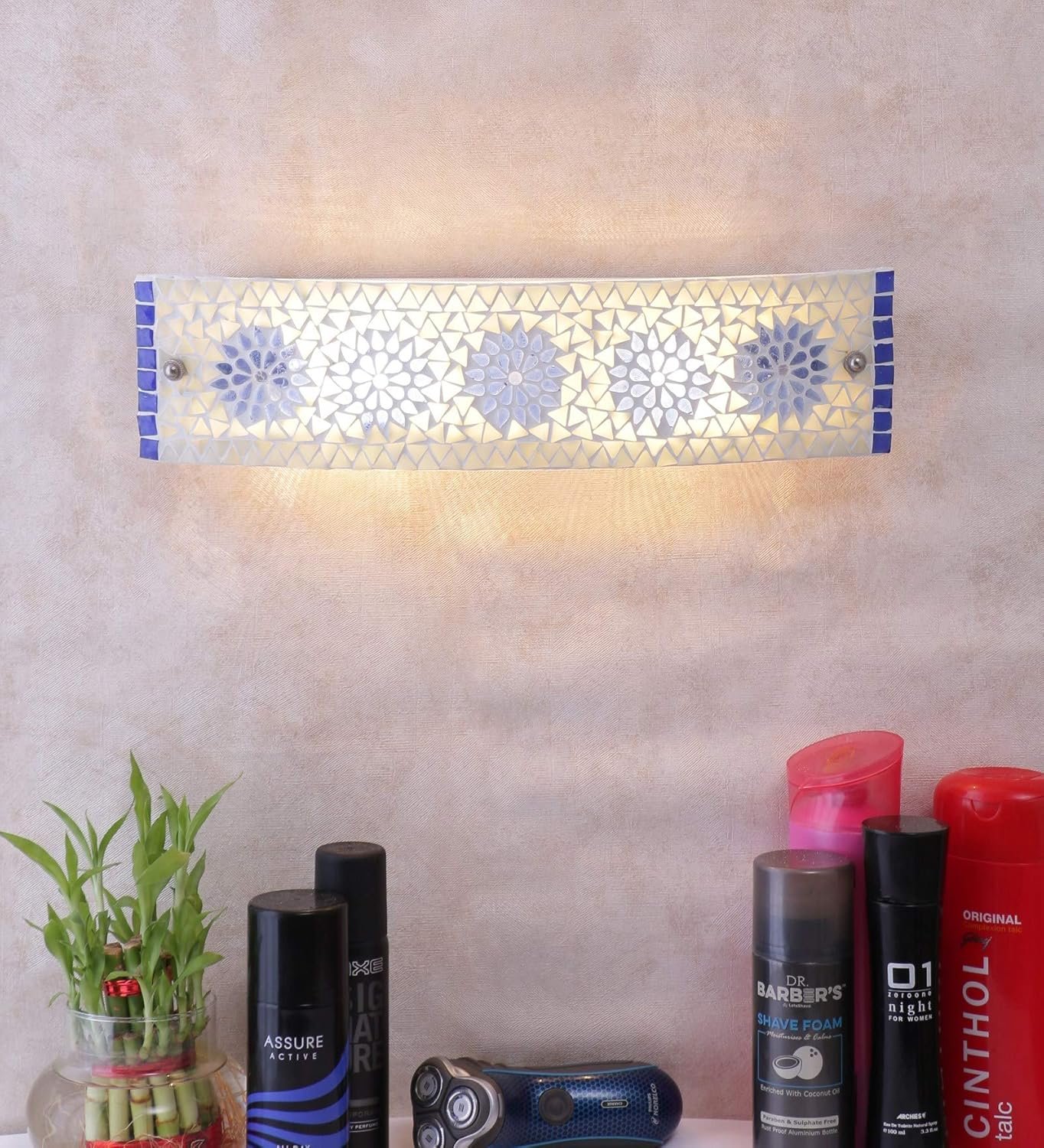 Mosaic Multicolor Glass Bathroom Light for wash Basin & Mirror