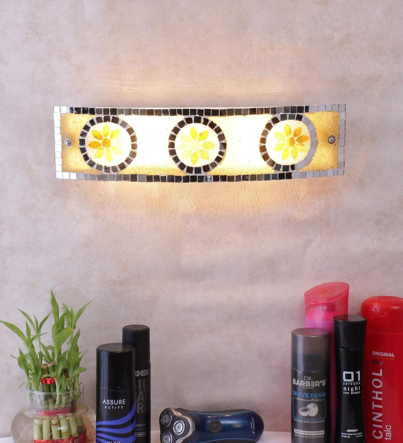 Mosaic Multicolor Glass Bathroom Light for wash Basin & Mirror