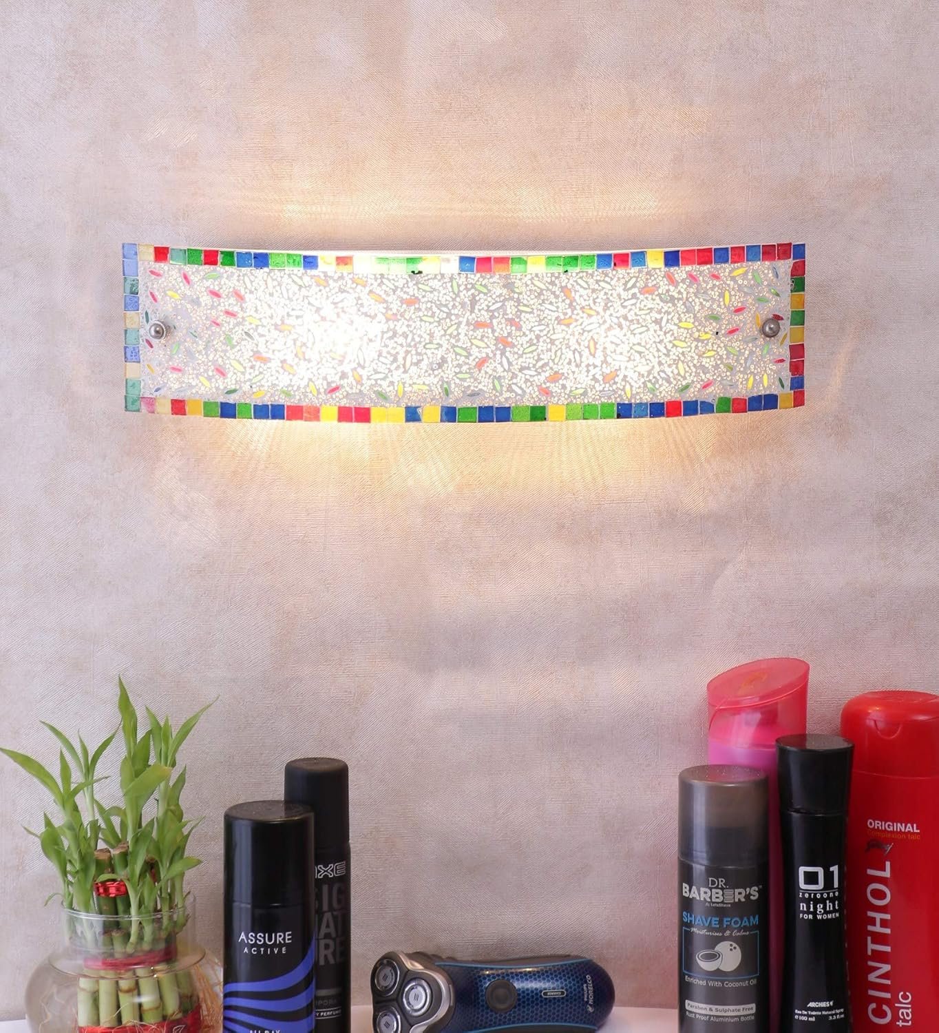 Mosaic Multicolor Glass Bathroom Light for wash Basin & Mirror