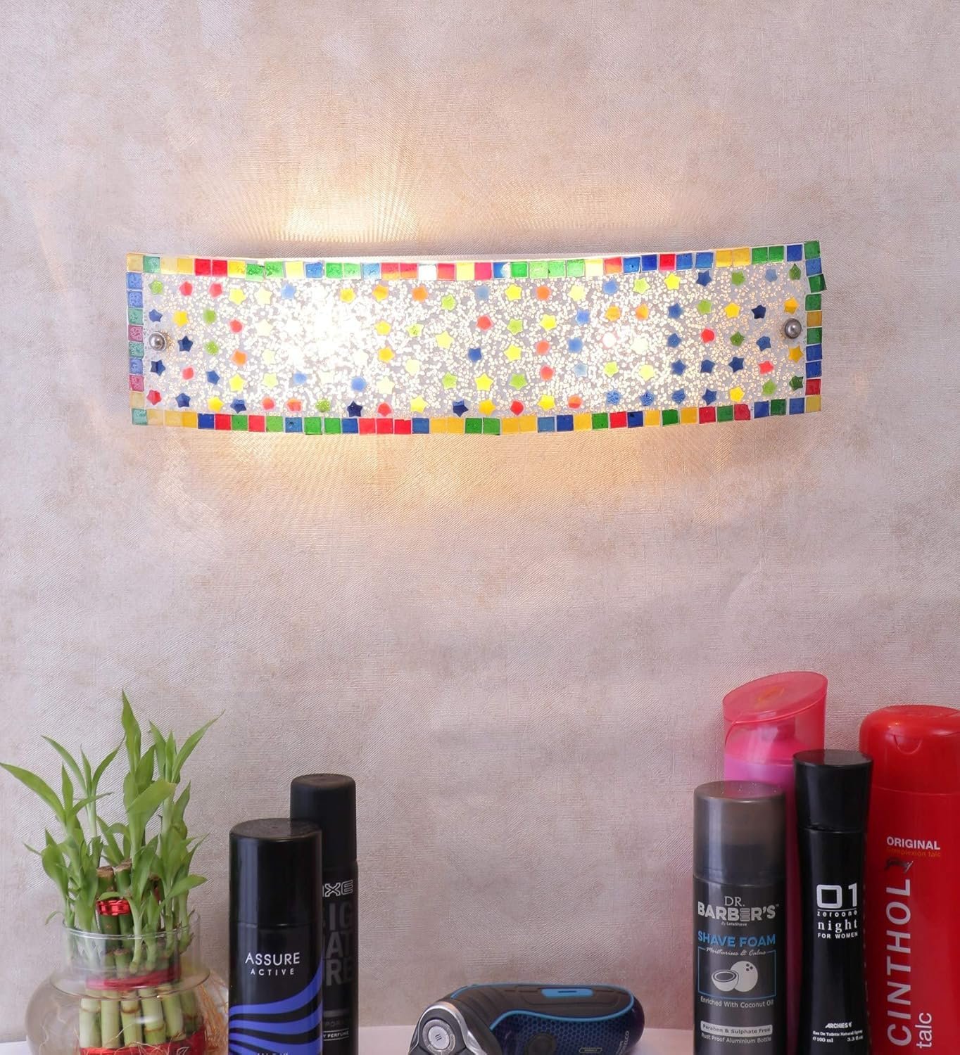 Mosaic Multicolor Glass Bathroom Light for wash Basin & Mirror