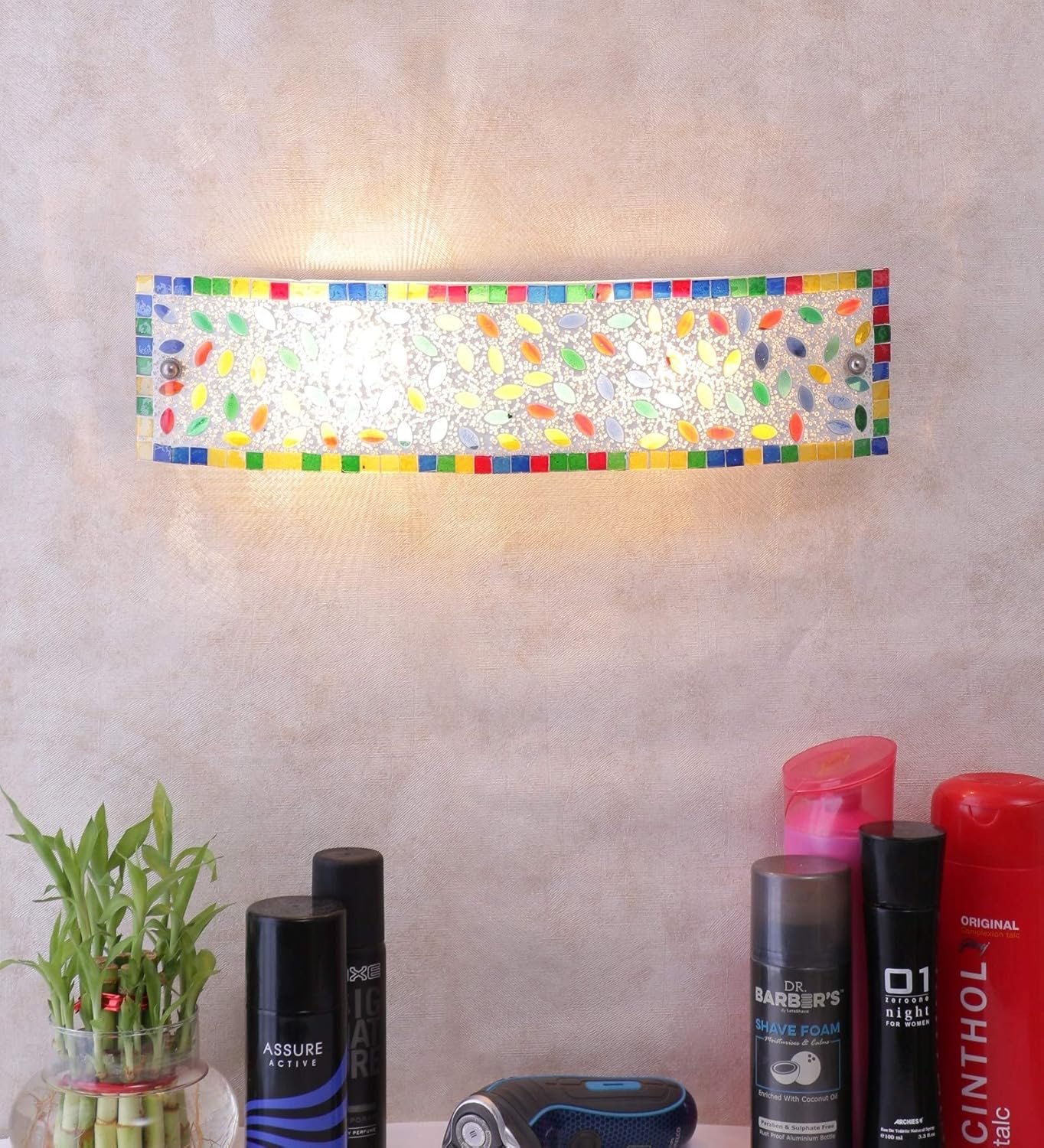 Mosaic Multicolor Glass Bathroom Light for wash Basin & Mirror