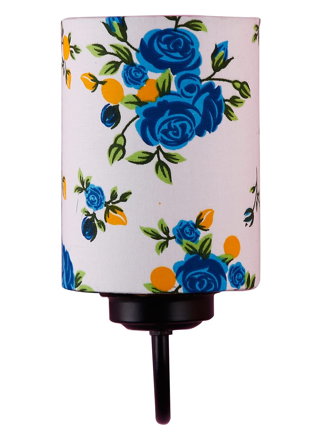 Multicolor Cotton Wall Mounted lamp with Black Base,V47