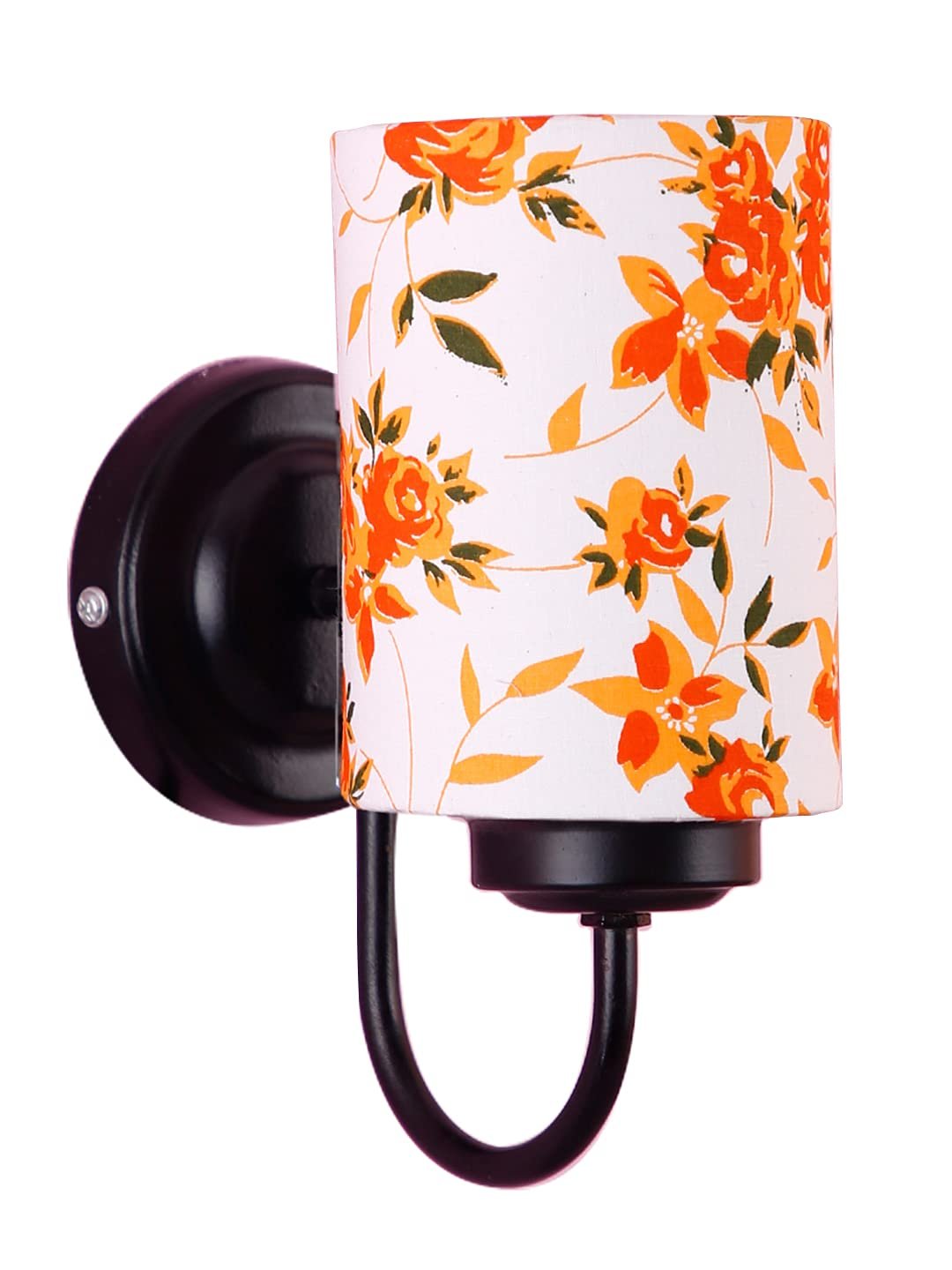 Multicolor Cotton Wall Mounted lamp with Black Base,V48