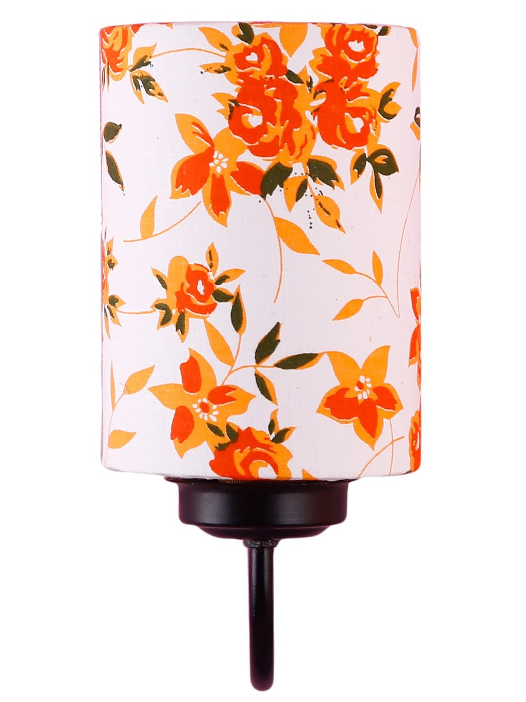 Multicolor Cotton Wall Mounted lamp with Black Base,V48