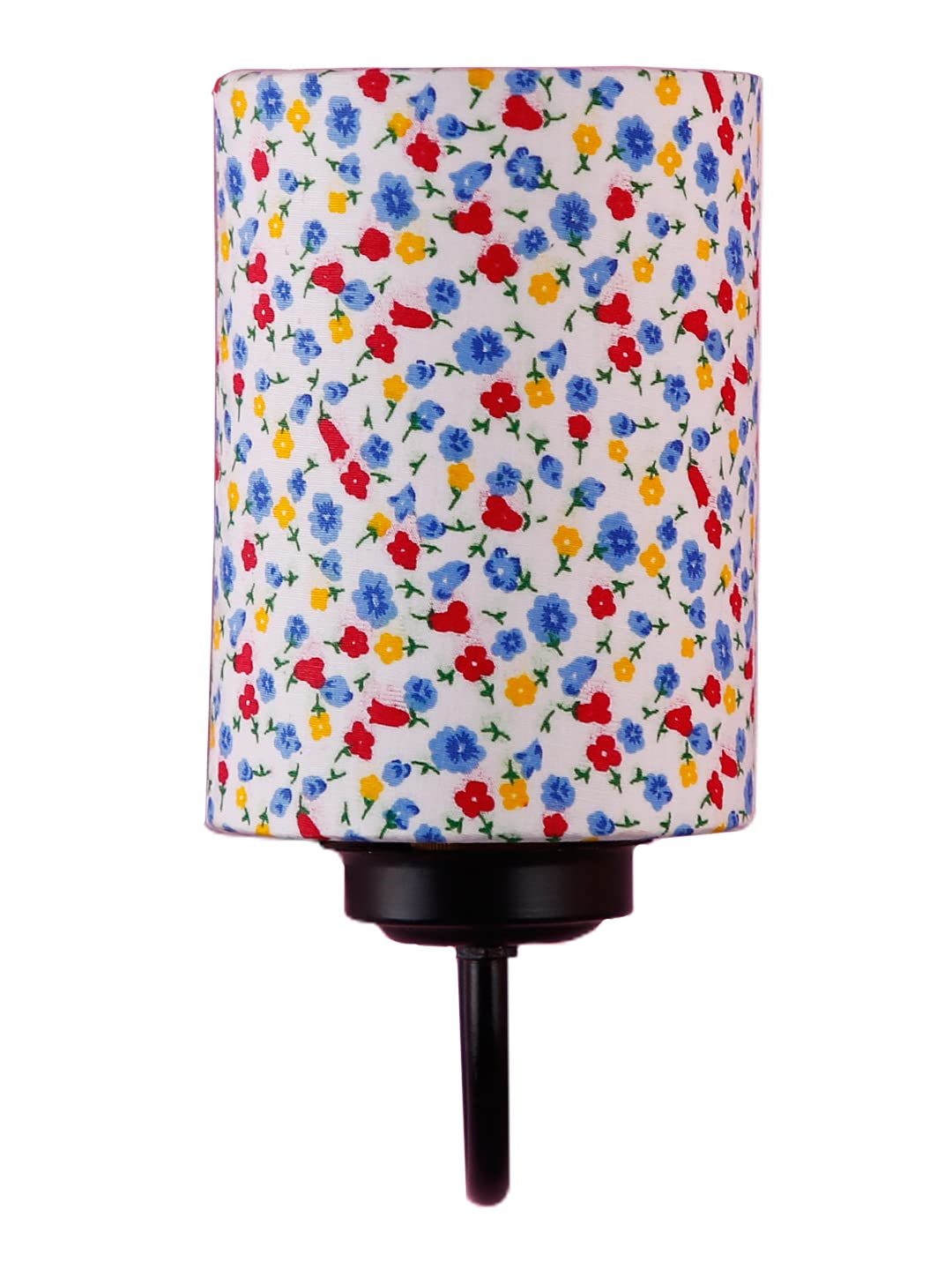 Multicolor Cotton Wall Mounted lamp with Black Base,V49