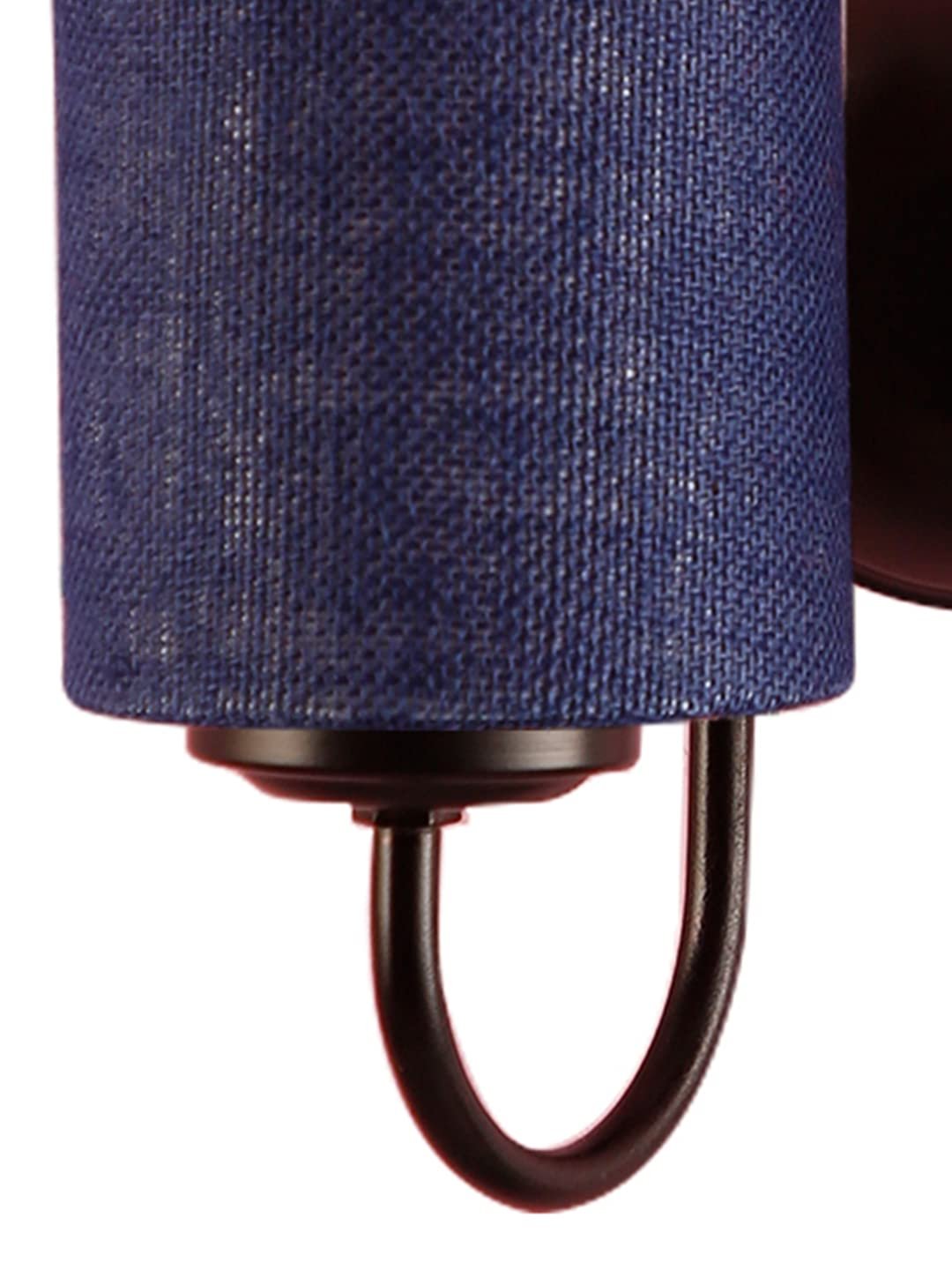Blue Jute Double Wall Mounted lamp with Black Base