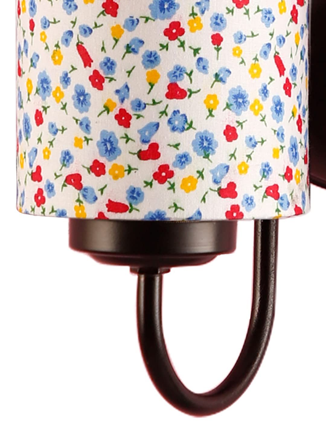 Multicolor Cotton Double Wall Mounted lamp with Black Base,V59