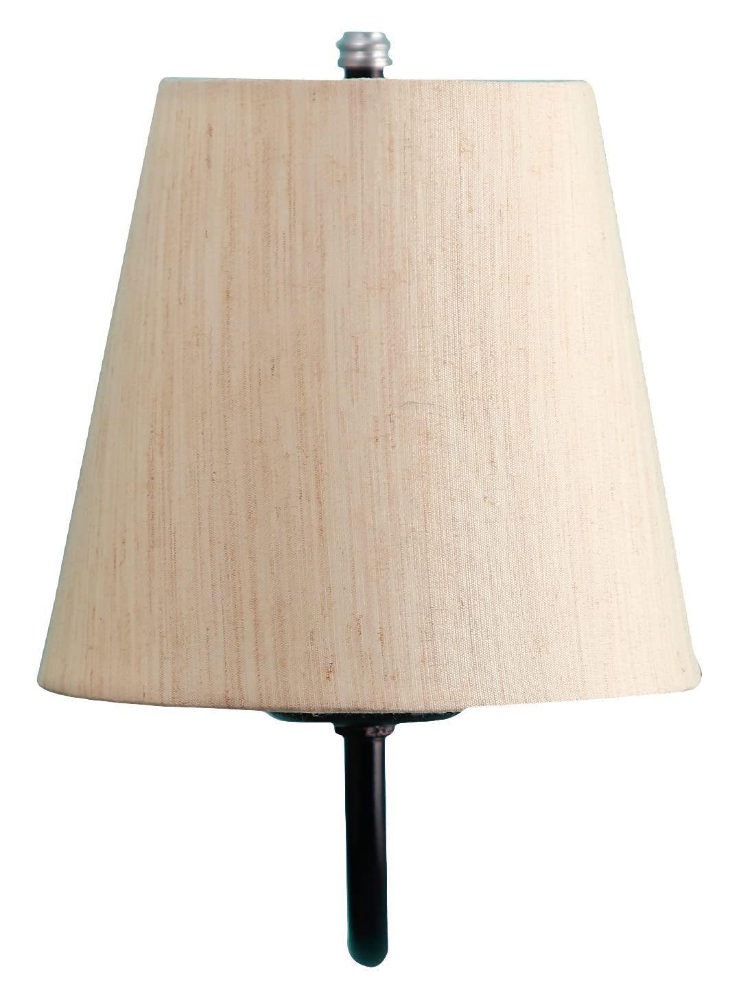 Off-White conical Cotton Wall Mounted lamp with Black Base