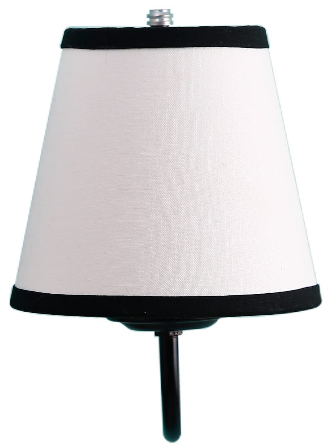 Multicolor conical Cotton Wall Mounted lamp with Black Base,V66