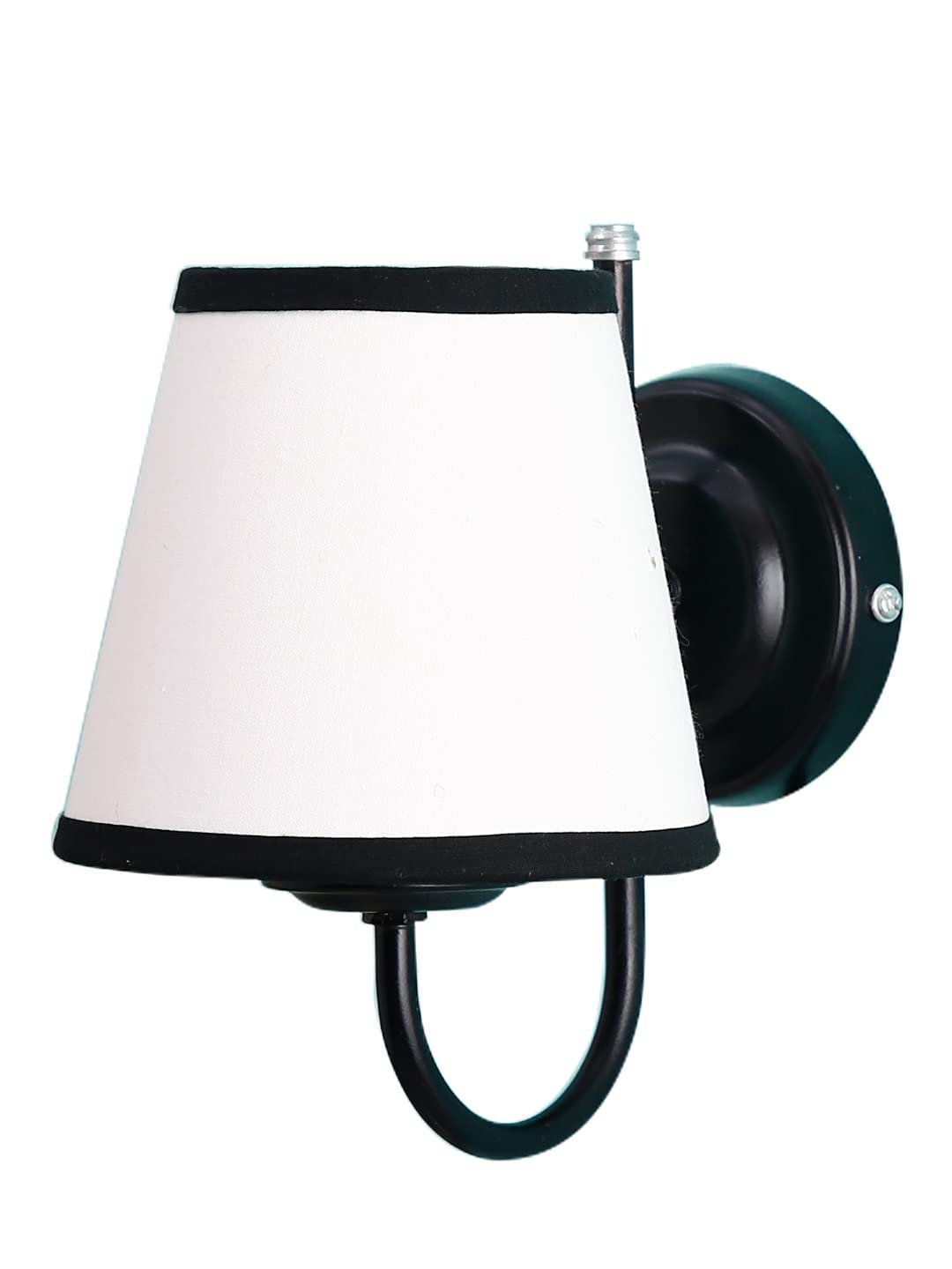 Multicolor conical Cotton Wall Mounted lamp with Black Base,V66