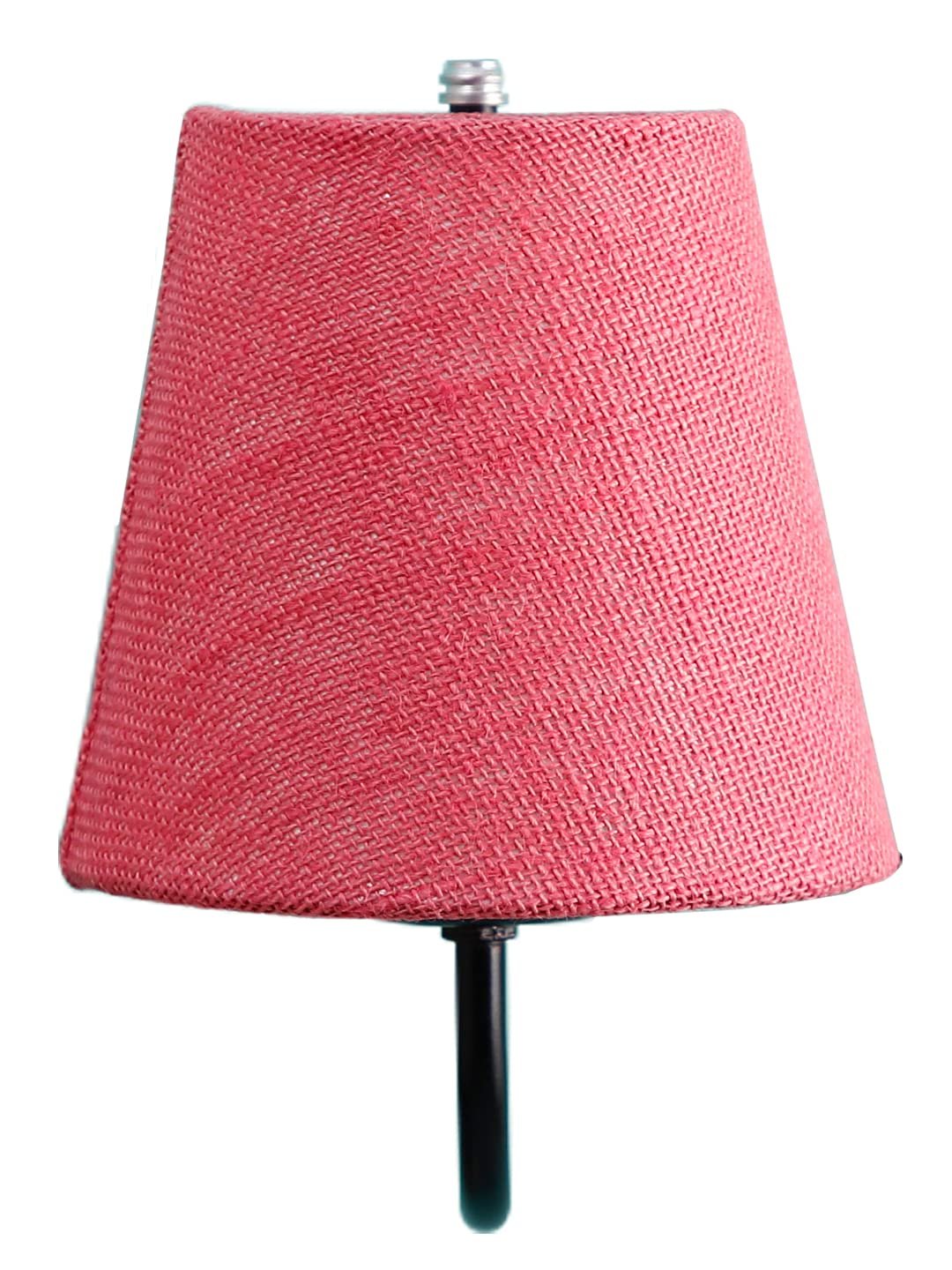 Pink Jute conical Wall Mounted lamp with Black Base