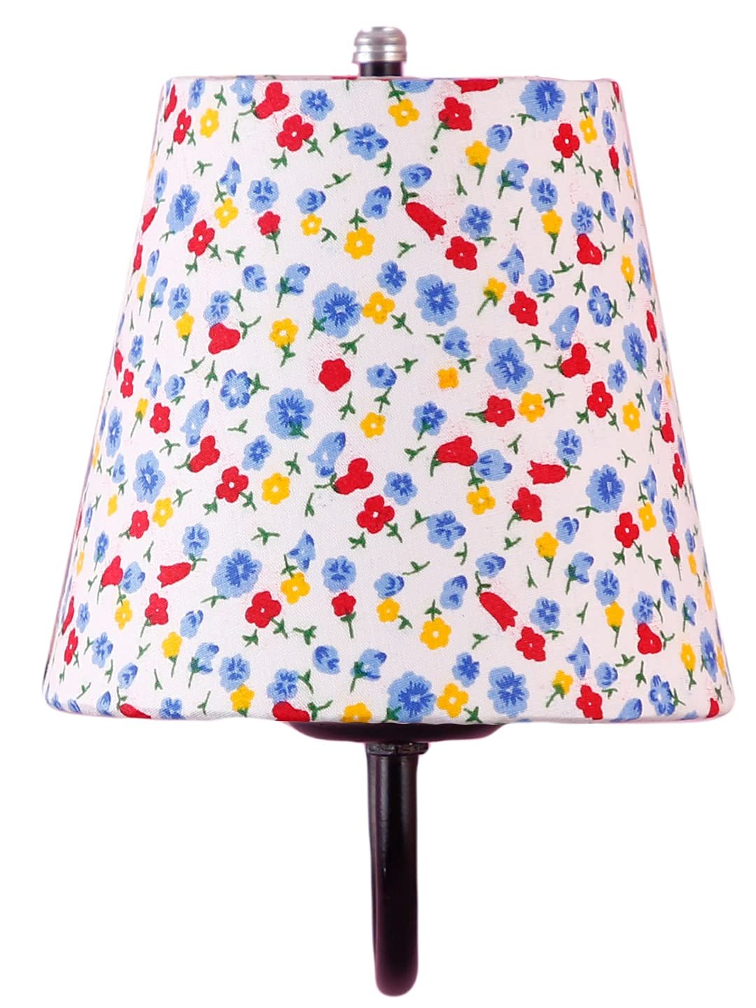 Multicolor conical Cotton Wall Mounted lamp with Black Base,V74