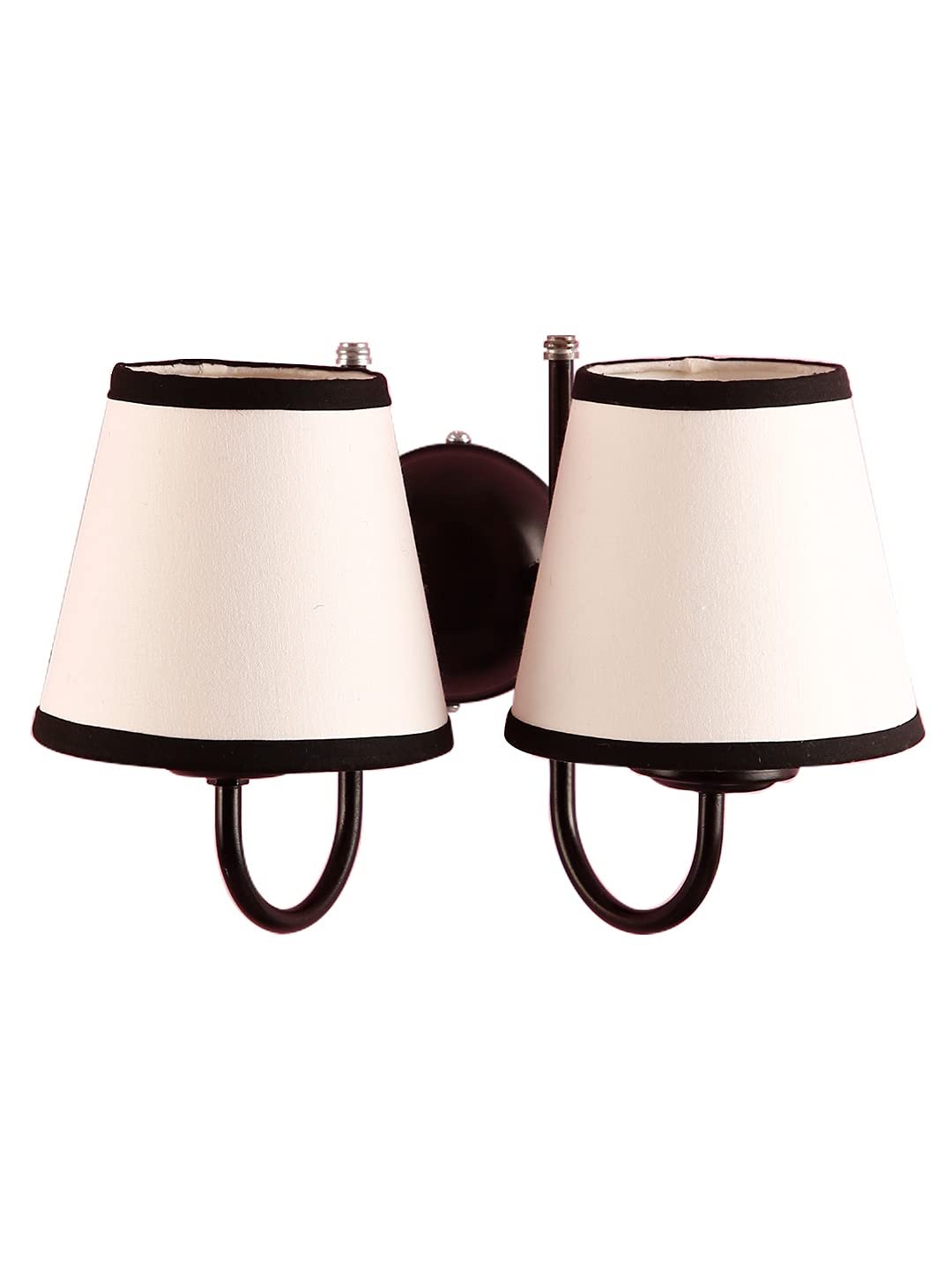 Multicolor conical Cotton Double Wall Mounted lamp with Black Base,V81