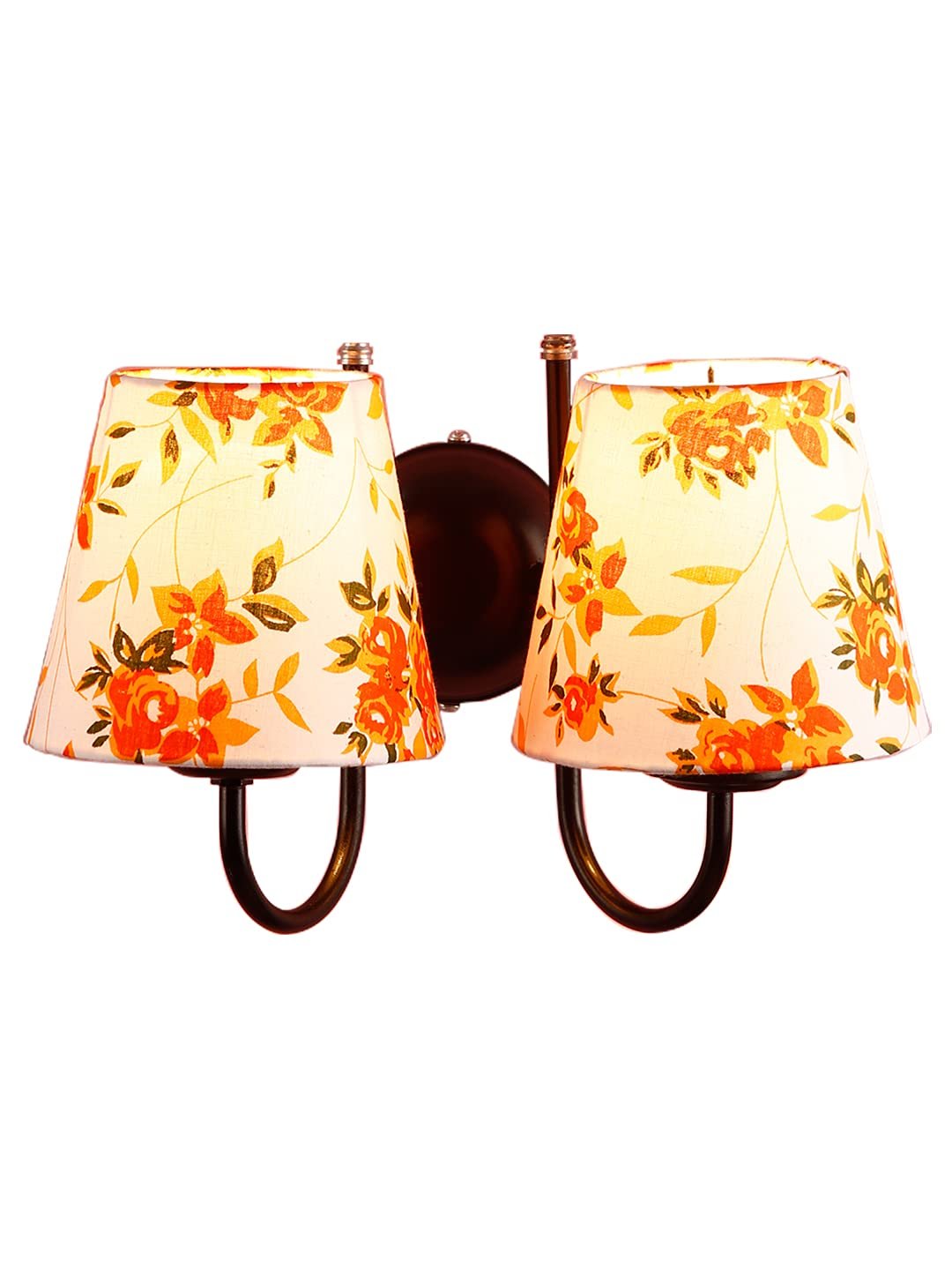 Multicolor conical Cotton Double Wall Mounted lamp with Black Base,V88