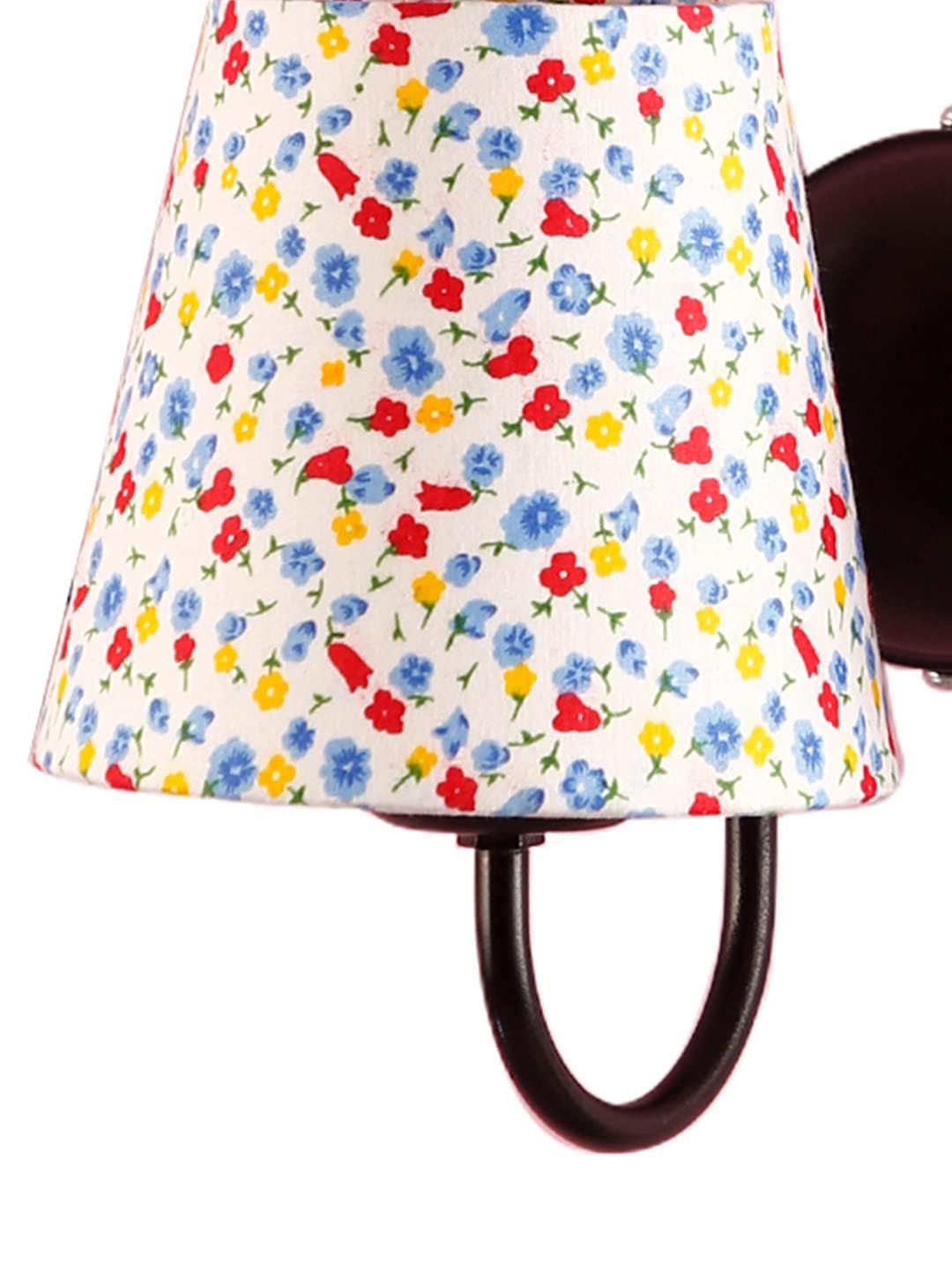 Multicolor conical Cotton Double Wall Mounted lamp with Black Base,V89