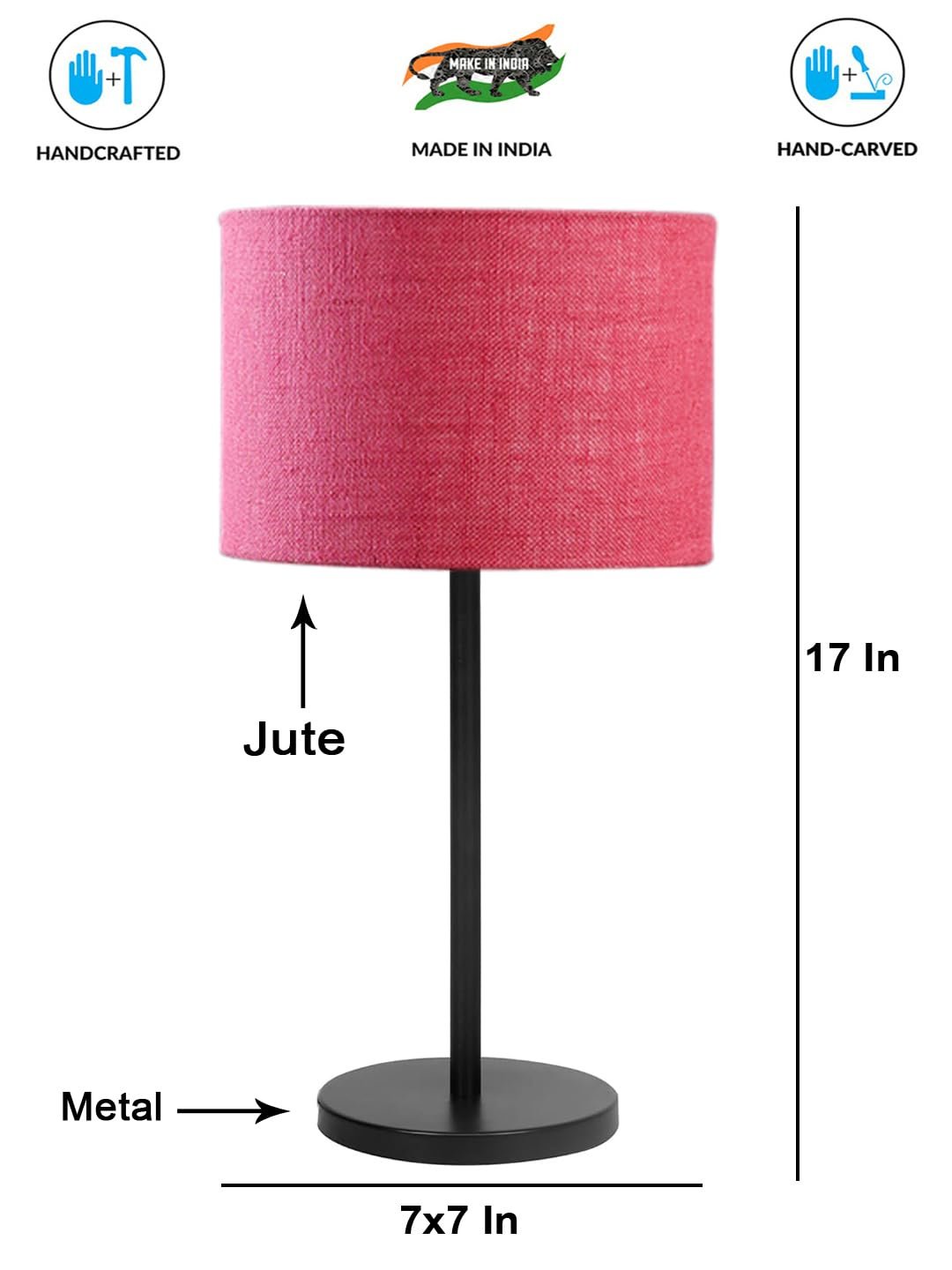 Black Night Table Lamp for Bedroom | Elegant Bedside Lamp with Warm LED Light & Stylish Design - Model VD33