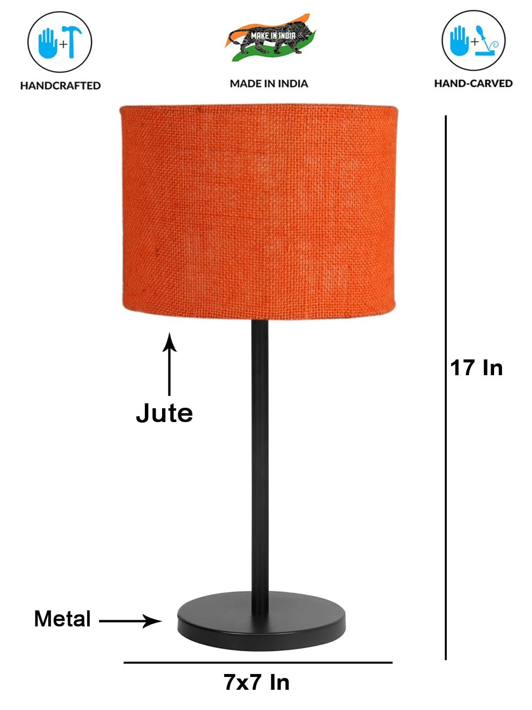 Black Night Table Lamp for Bedroom | Elegant Bedside Lamp with Warm LED Light & Stylish Design - Model VD42