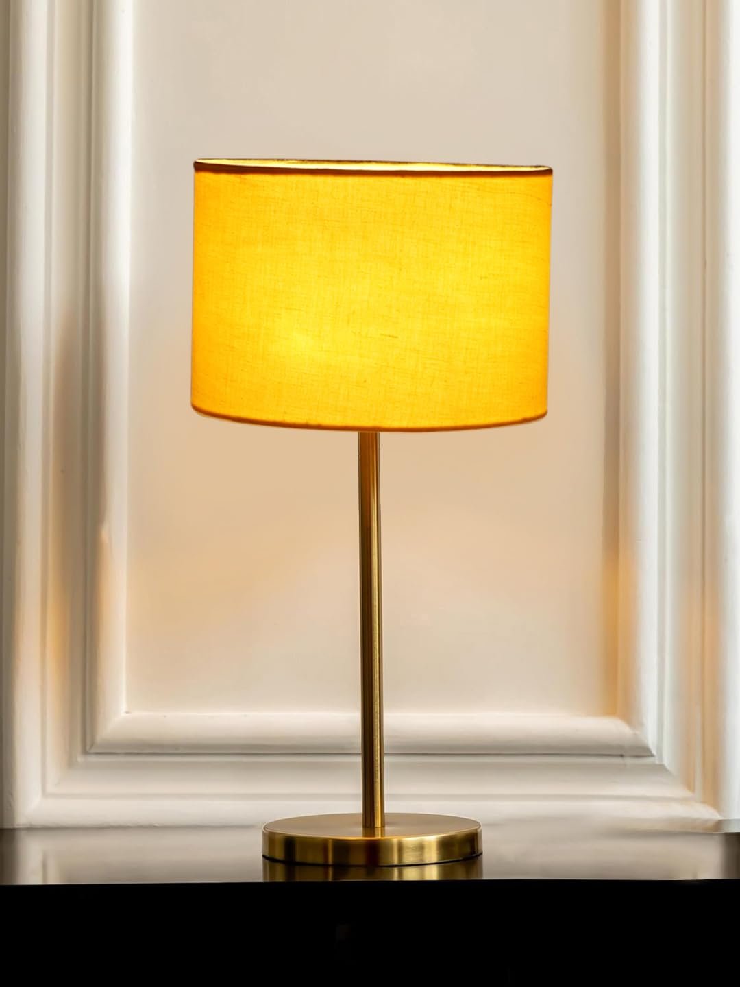 Gold Night Table Lamp for Bedroom | Elegant Bedside Lamp with Warm LED Light & Stylish Design - Model VE06