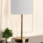 Gold Night Table Lamp for Bedroom | Elegant Bedside Lamp with Warm LED Light & Stylish Design – Model VE07