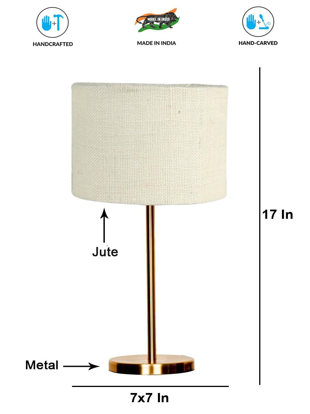 Gold Night Table Lamp for Bedroom | Elegant Bedside Lamp with Warm LED Light & Stylish Design - Model VE10